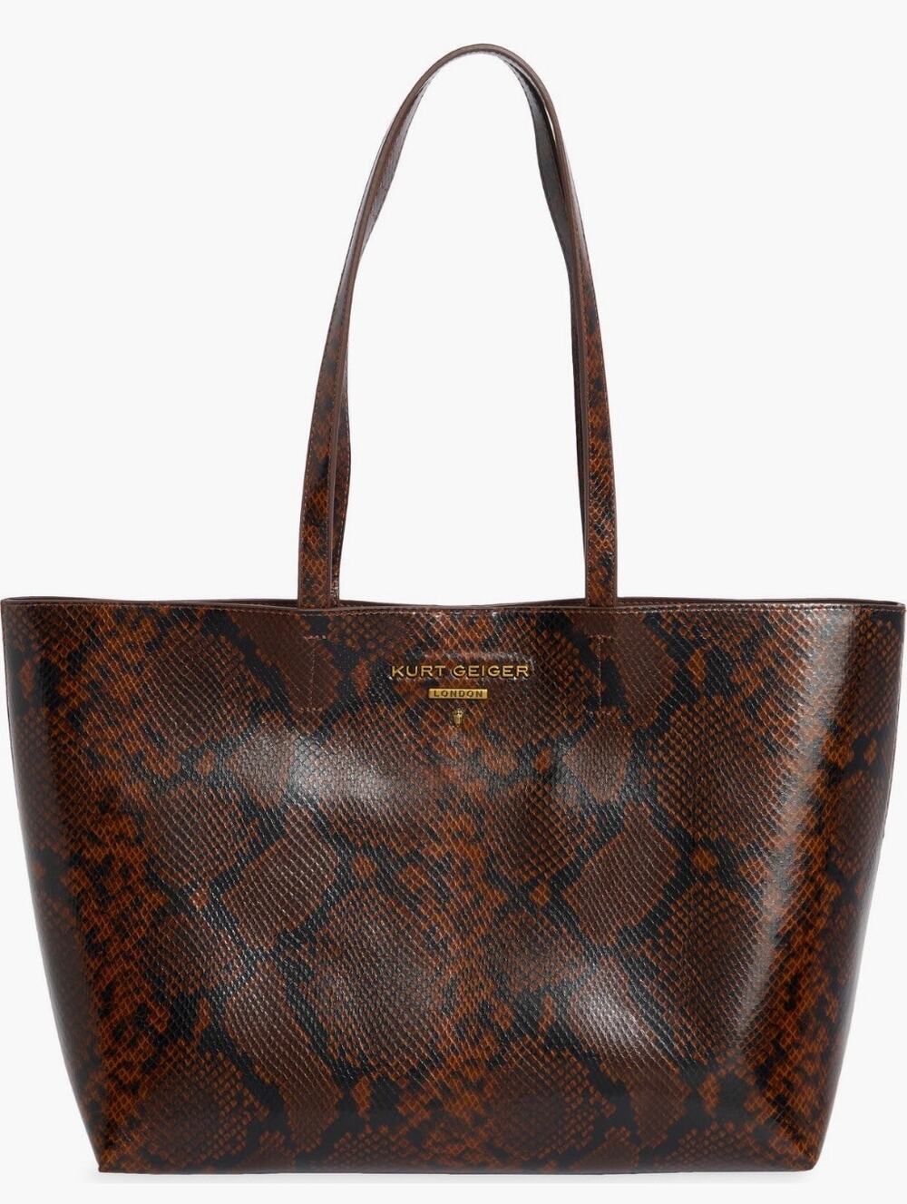 Kurt Geiger London Angel Snakeskin Embossed Leather Shopper NWT